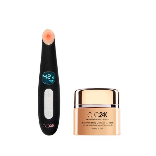 Glo24k Unleash The Power Of Gold Triple Action Eye Care Therapy Wand + 24k Eye Cream In Na