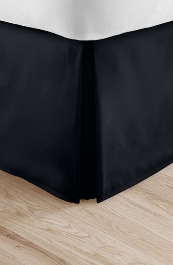 Black satin bed skirt deals