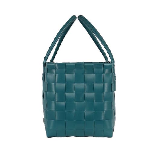 Handed By Paris Recycled Plastic Tote Bag In Peacock Green