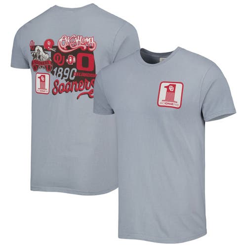 IMAGE ONE Men's Graphite Oklahoma Sooners Vault State Comfort T-Shirt