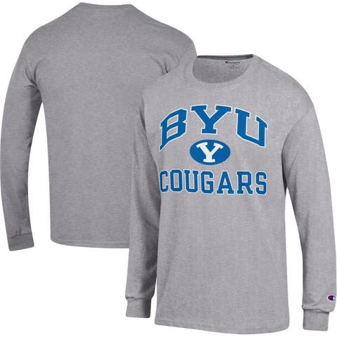 Youth Champion Gray Georgia Bulldogs Stacked Logo Long Sleeve Baseball T-Shirt Size: Small