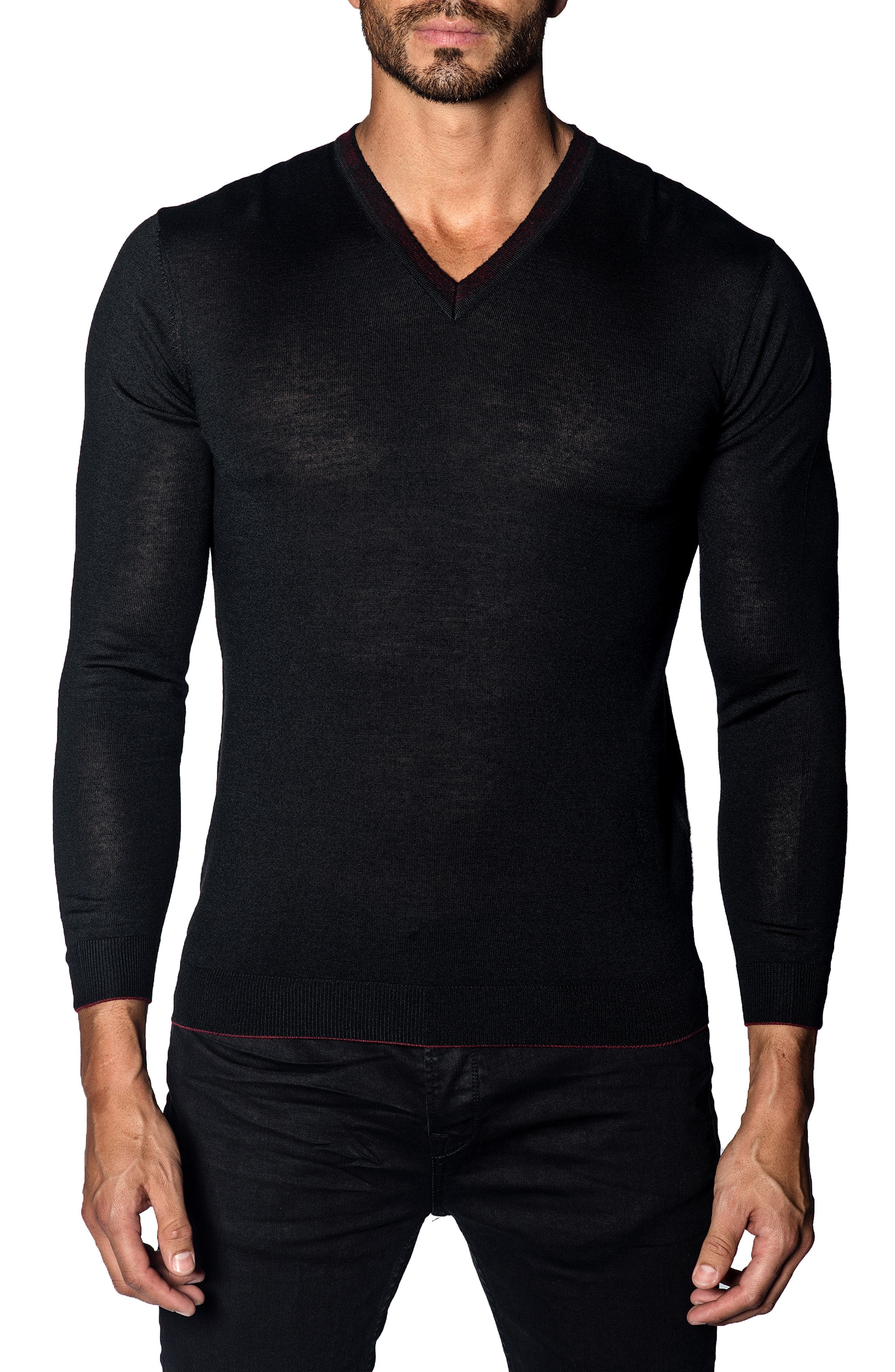 Jared Lang Trim Fit V-Neck Sweater