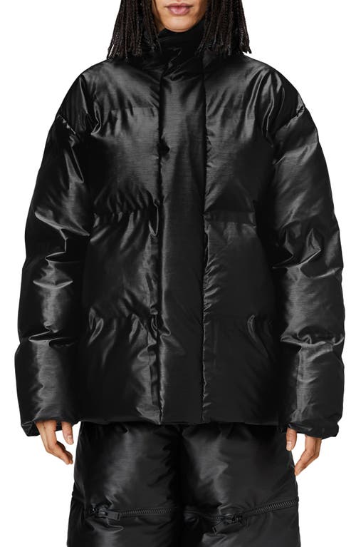 Rains Bator Windproof & Waterproof Insulated Puffer Jacket Black at Nordstrom,