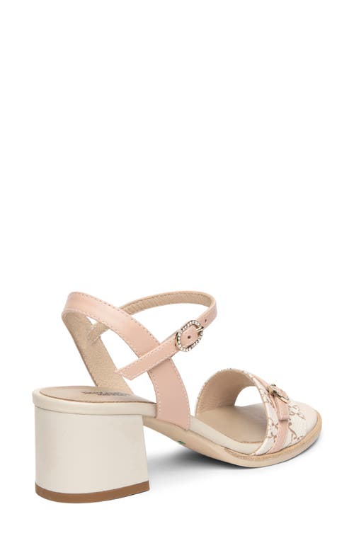 Shop Nerogiardini City Logo Ankle Strap Sandal In Pink