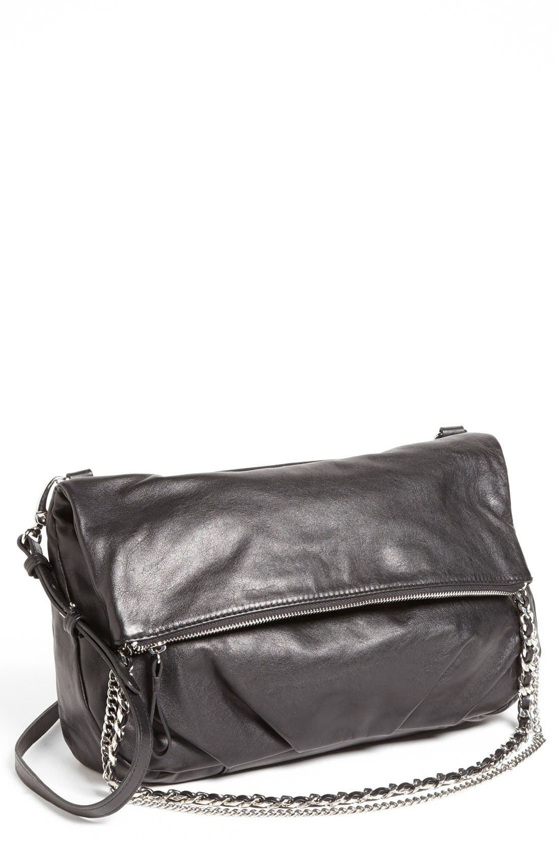 Trouvé Foldover Leather Crossbody Bag Nordstrom