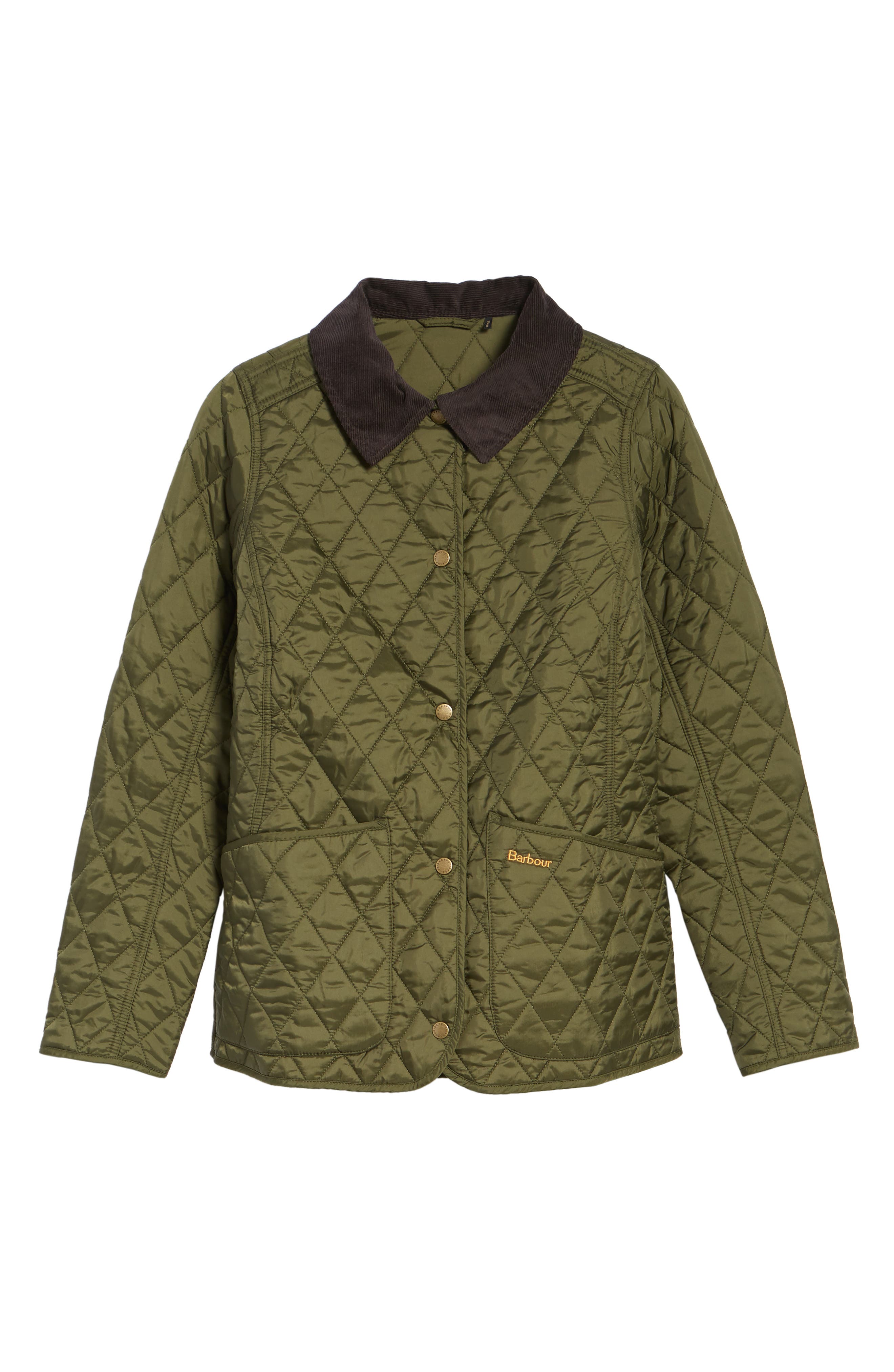 Barbour olive discount annandale quilted jacket