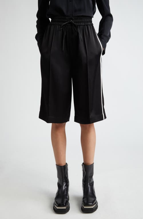 Peter Do Contrast Stripe Drawstring Shorts Black at Nordstrom,