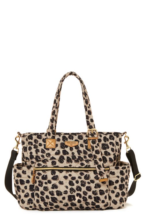 TWELVElittle Companion Carry Love Quilted Diaper Bag in Leopard