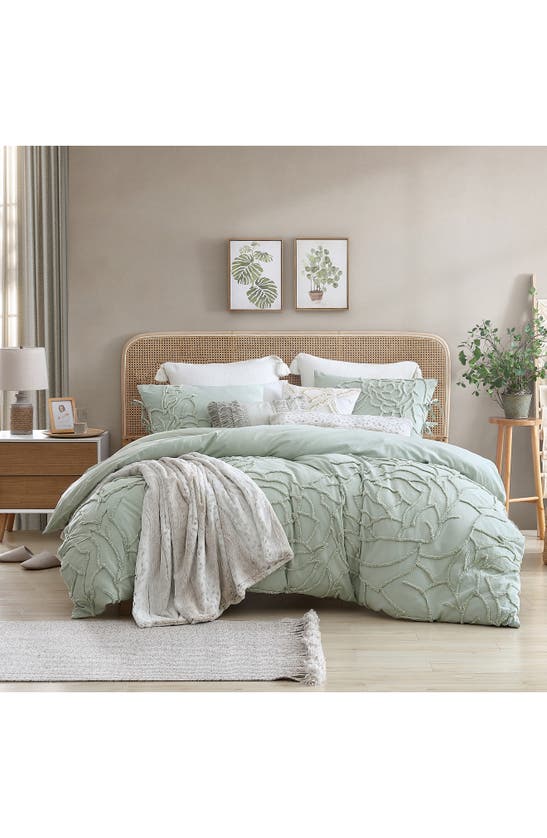 Peri Home Chenille Rose Comforter & Sham Set In Green