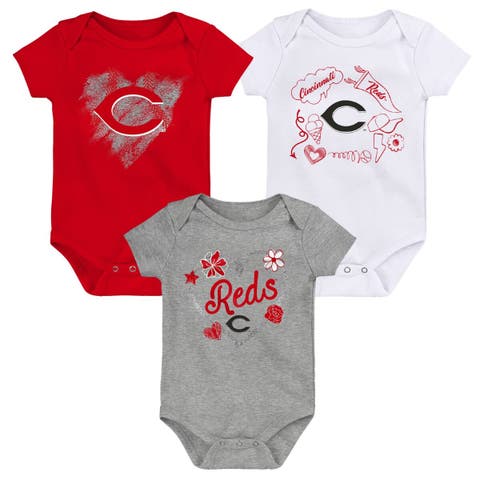 Outerstuff Infant Red/Heather Gray Chicago Cubs Ground Out Baller Raglan T-Shirt and Shorts Set