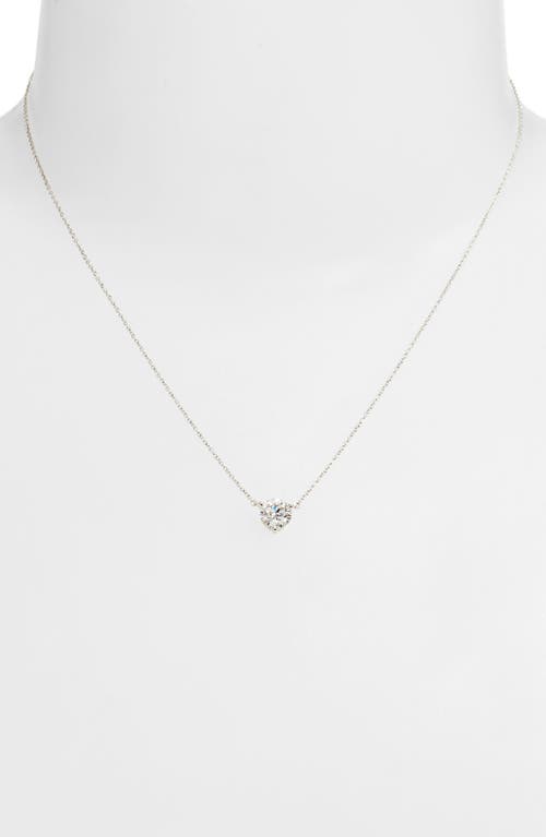 Shop Lightbox 1-carat Lab Grown Diamond Necklace In White/14k White Gold