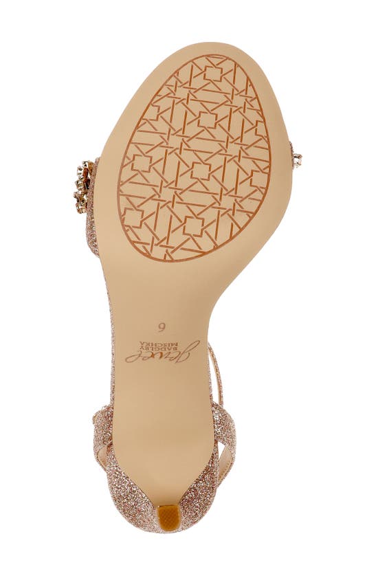 Jewel Badgley Mischka Dallyce Ankle Strap Sandal In Rose Gold