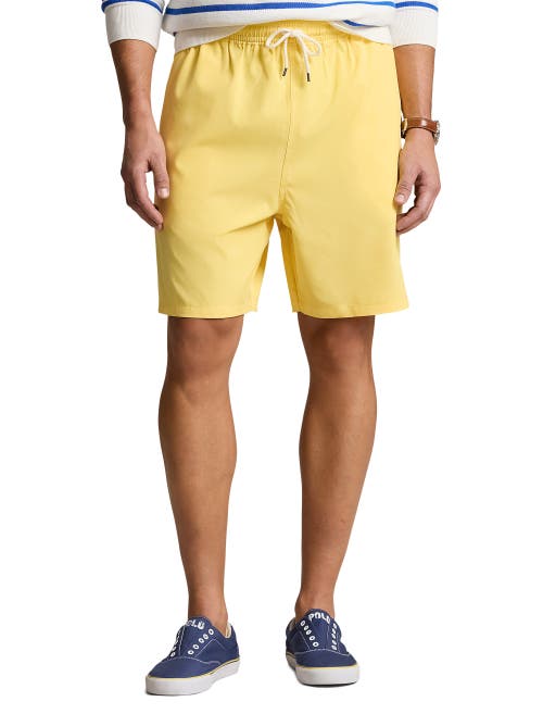 Shop Polo Ralph Lauren Traveler Swim Trunks In Oasis Yellow