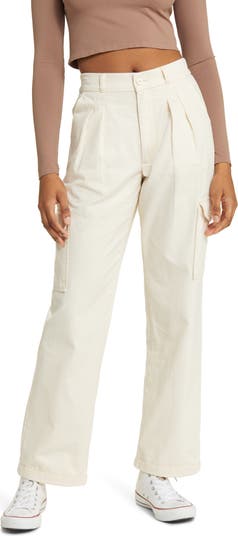 PacSun White Belted Low Rise Bootcut Jeans