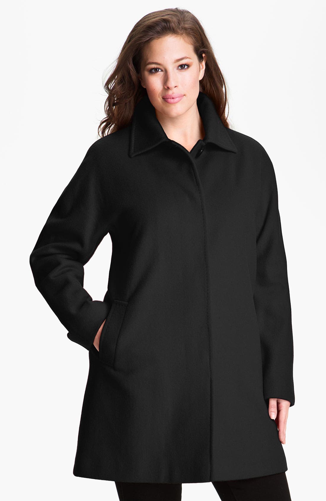 Fleurette Club Collar Wool Walker (Plus) Nordstrom