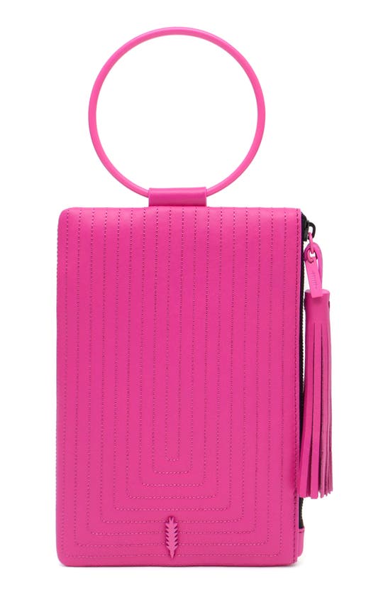 Thacker Nolita Leather Ring Clutch In Orchid
