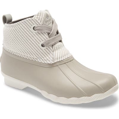 Sperry Saltwater Waterproof Rain Boot, Grey