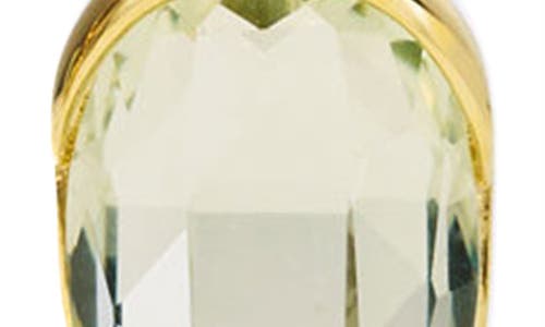 By Pariah Acorn Drop Hoop Earrings In Green Amethyst