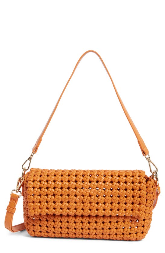 Shop Urban Expressions Handbags Weave Convertible Shoulder Bag In Orange