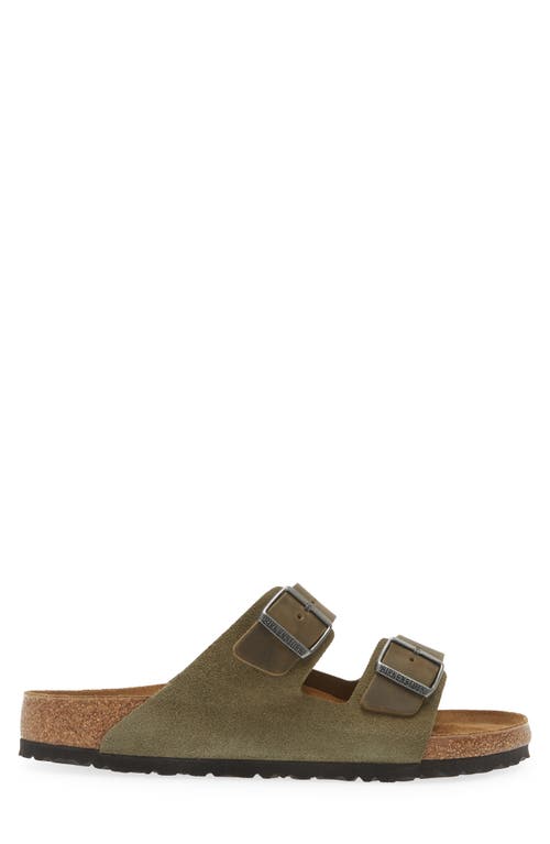 Shop Birkenstock Arizona Soft Slide Sandal In Thyme