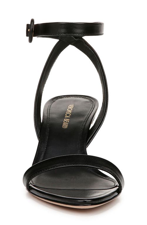 Veronica Beard Darcelle Leather Ankle-strap Sandals In Black