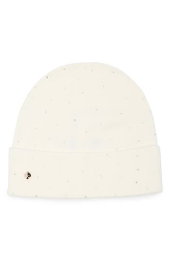 Kate Spade New York Disco Ball Rhinestone Beanie In 151 Cream