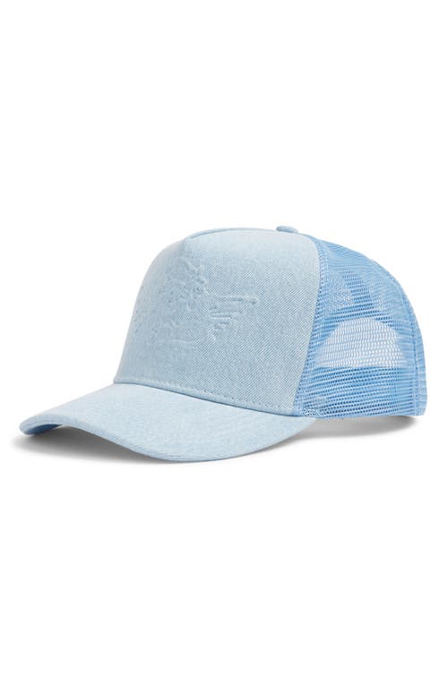 Shop Boys Lie Blue Frost Denim Trucker Hat