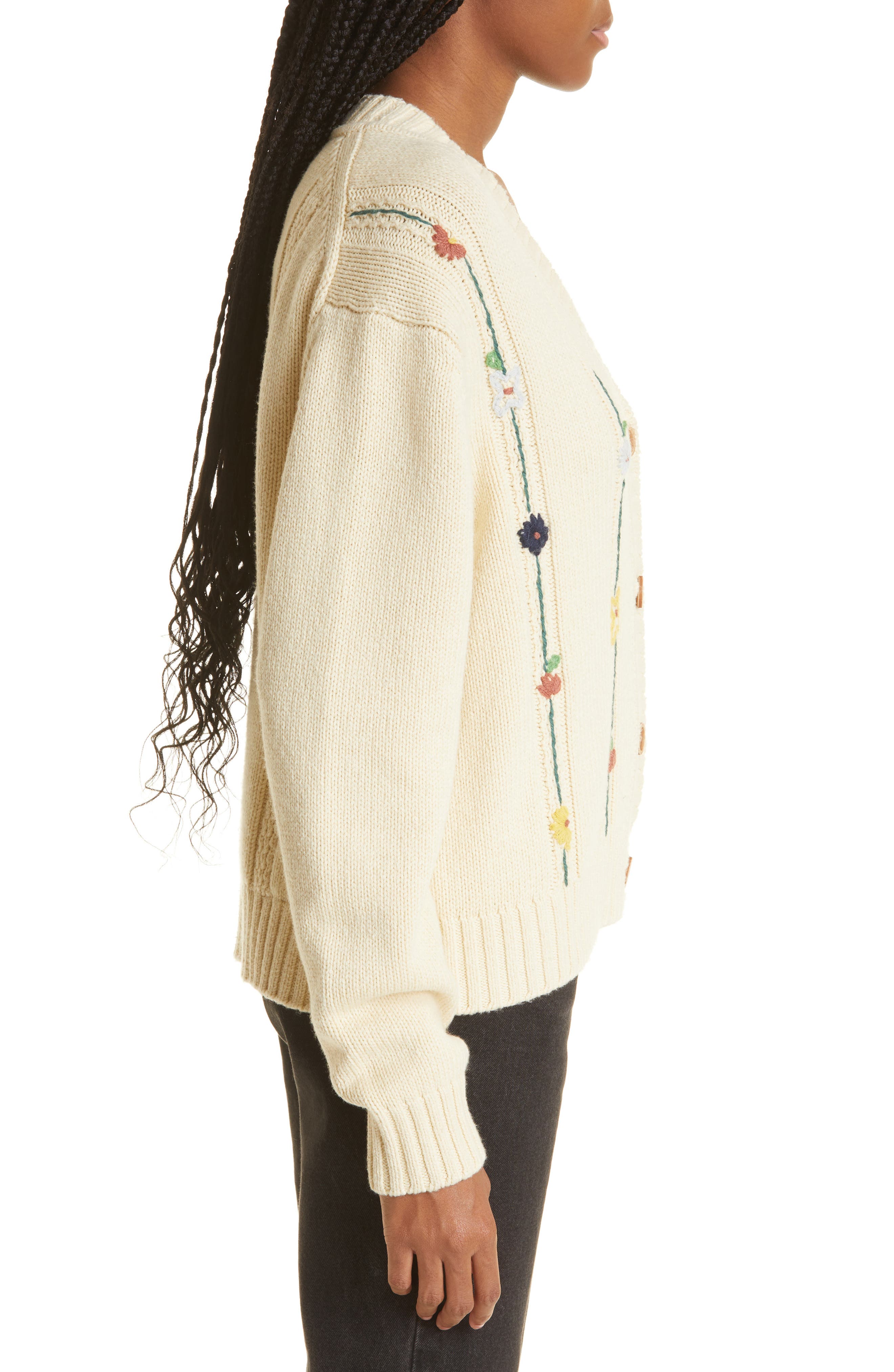 Womens Jumpers and knitwear RE/DONE Jumpers and knitwear RE/DONE Cotton 90s Oversized Cardigan Ivory in Natural 