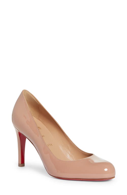 Christian Louboutin Pumppie Round Toe Pump In N295 Nude/lin Nude