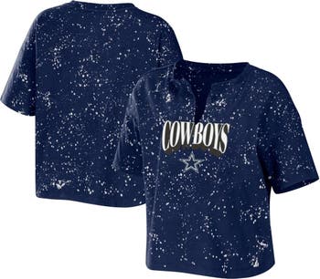 Women's Wear by Erin Andrews Navy Dallas Cowboys Lace-Up Pullover Hoodie Size: Extra Small
