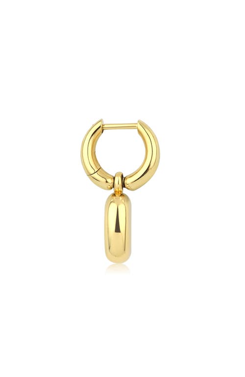 Shop Kloto Lock Diamond Drop Huggie Hoop Earrings In Gold