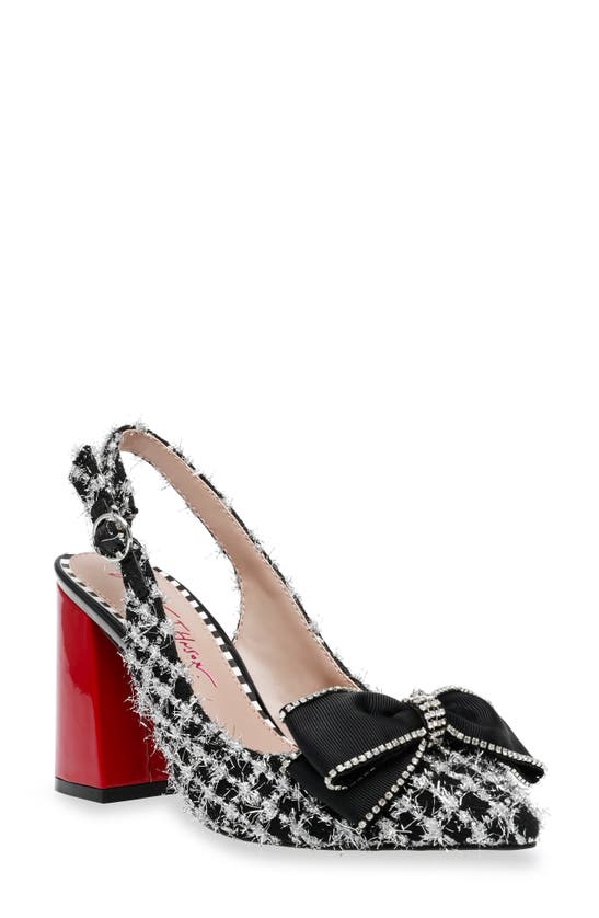 Black And Silver Modellerie Metal Toe Slingback Pumps - GBNY