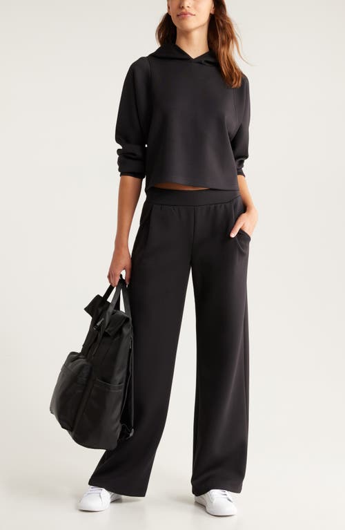 Shop Zella Luxe Wide Leg Pants In Black