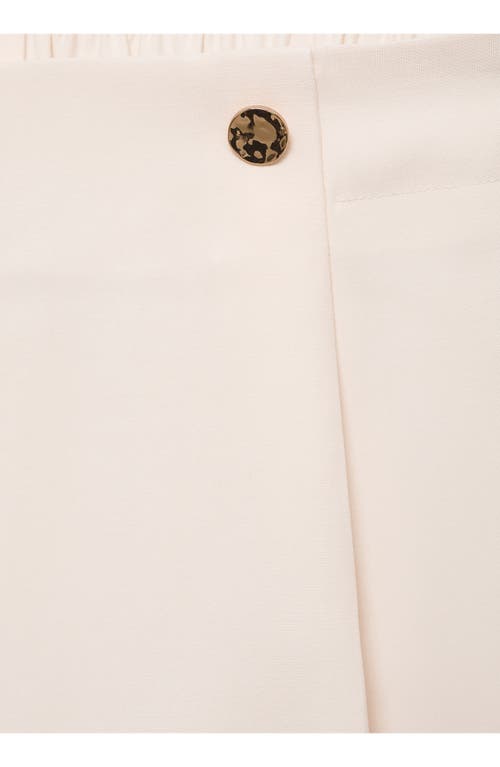 Mango Hammered Button Sailor Shorts In Off White