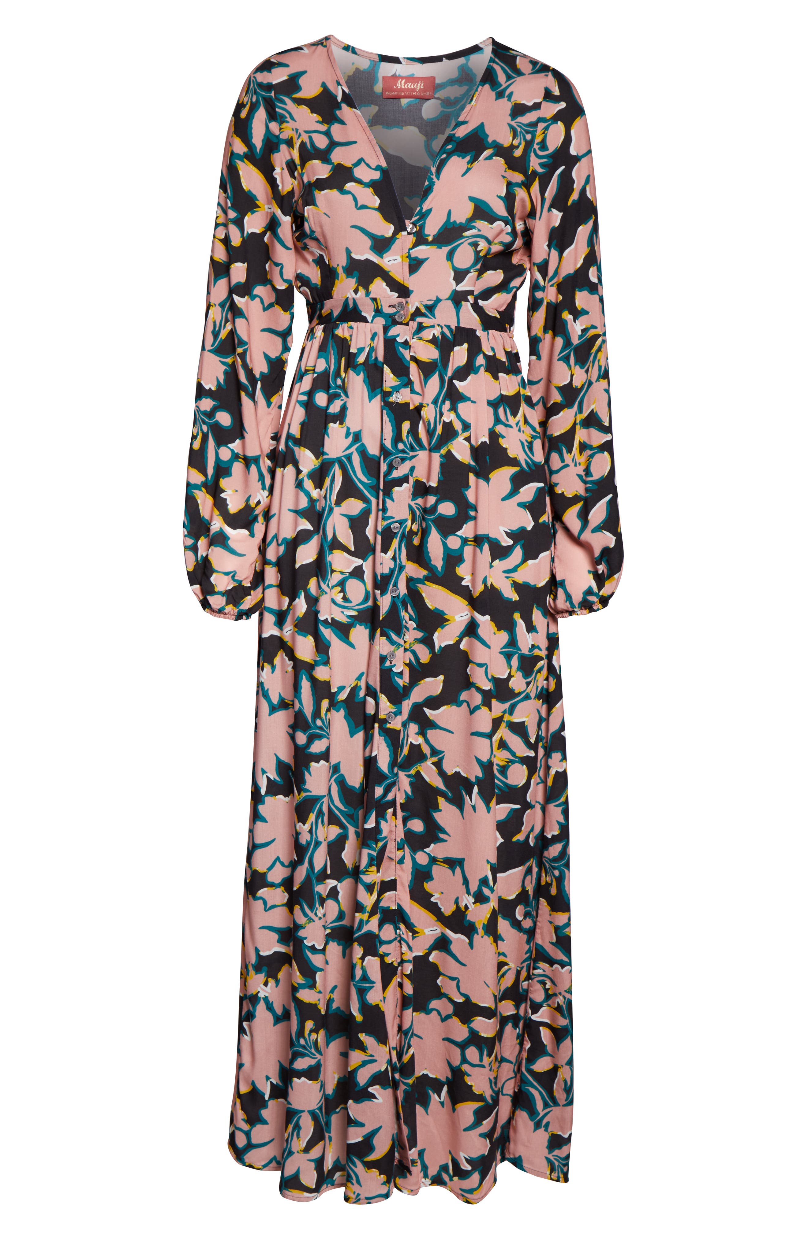 Maaji | Love Vine Long Sleeve Maxi Cover-Up Dress | Nordstrom Rack