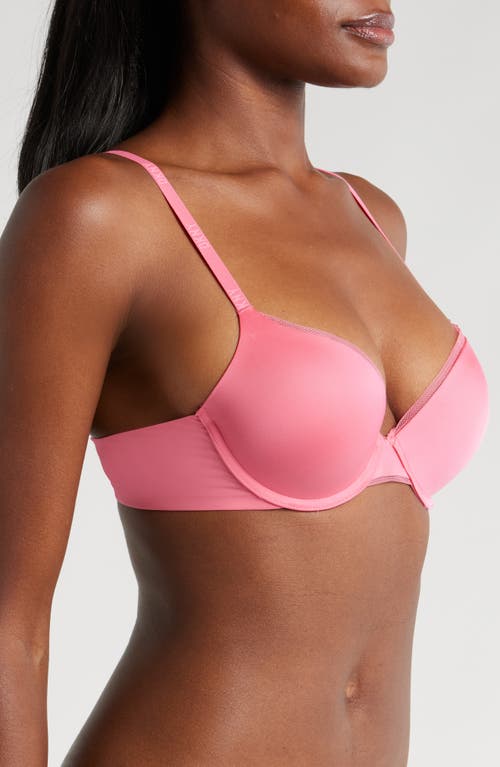 Shop Dkny Litewear Custom Lift Underwire Push-up Bra In Pink Taffy