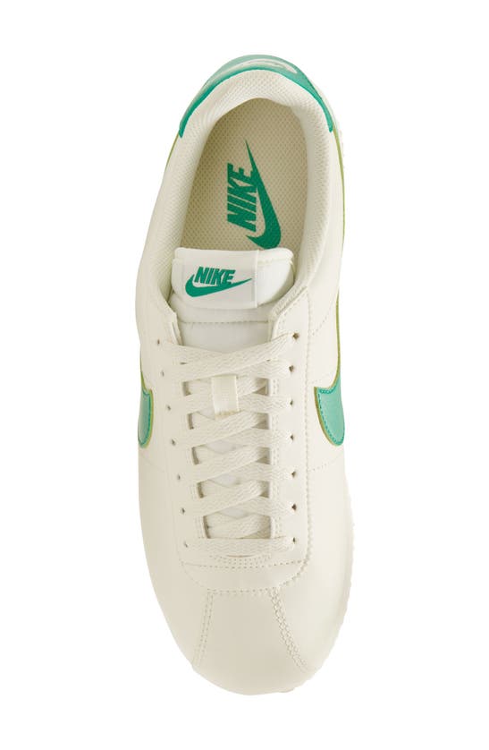 Shop Nike Cortez Sneaker In Sail/ Stadium Green