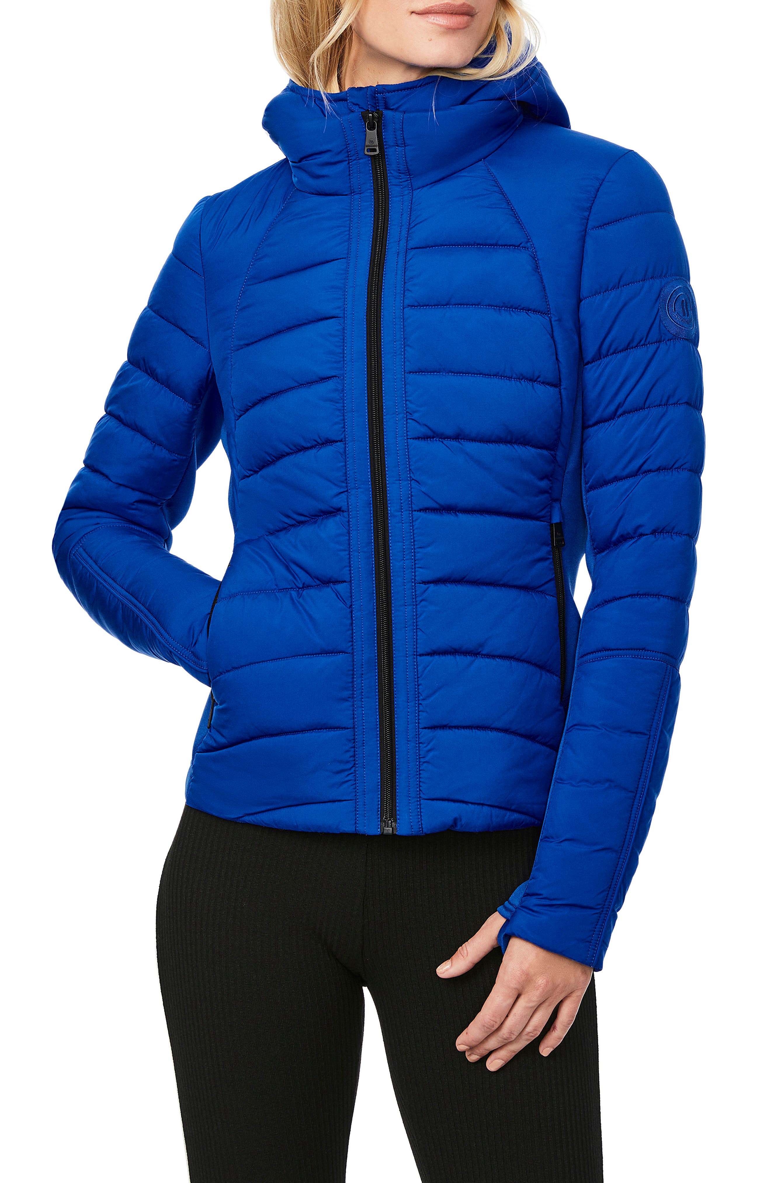 bernardo hooded quilted jacket