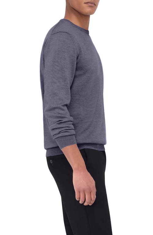 Shop Bugatchi Scott Crewneck Merino Wool Sweater In Anthracite