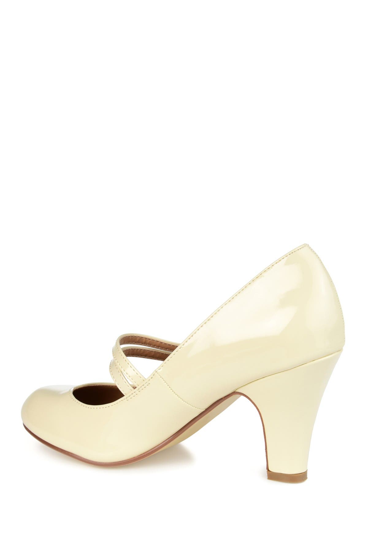 Journee Collection Wendy Patent Mary Jane Pump In Beige/khaki
