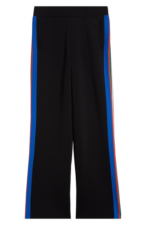 Shop Wales Bonner Tide Knit Track Pants In Black