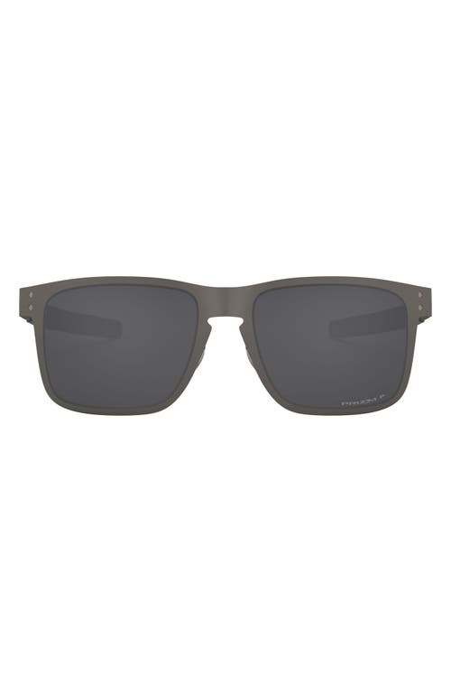 Oakley Holbrook 55mm Prizm™ Polarized Square Sunglasses In Matte Gunmetal/prizm Black