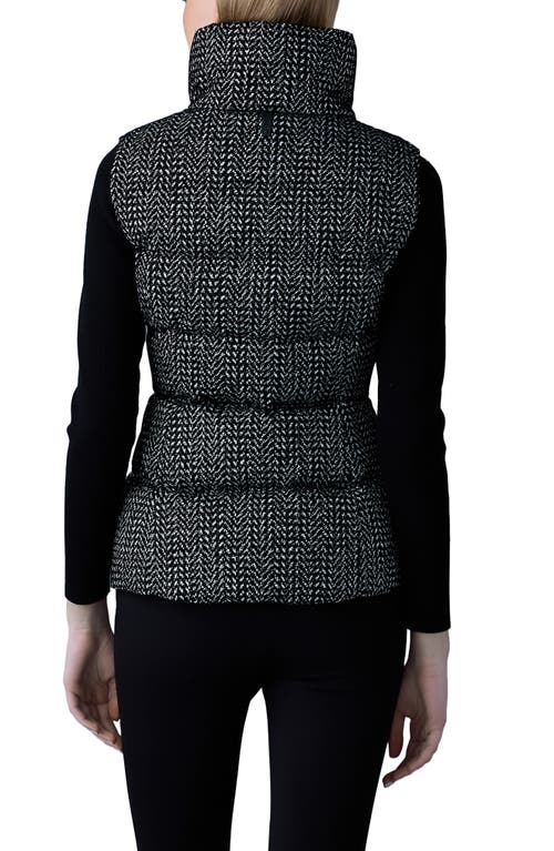 Shop Mackage Chaya-flp 750 Fill Power Down Puffer Vest In Black-white