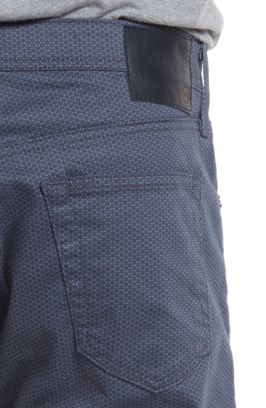 Ag Everett Sud Print Slim Straight Leg Pants In Recaro Blue Multi