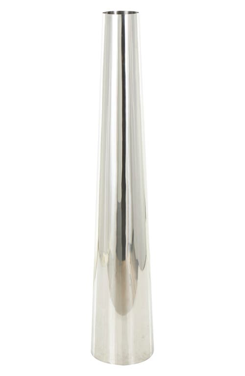 Vivian Lune Home Stainless Steel Vase In Silver
