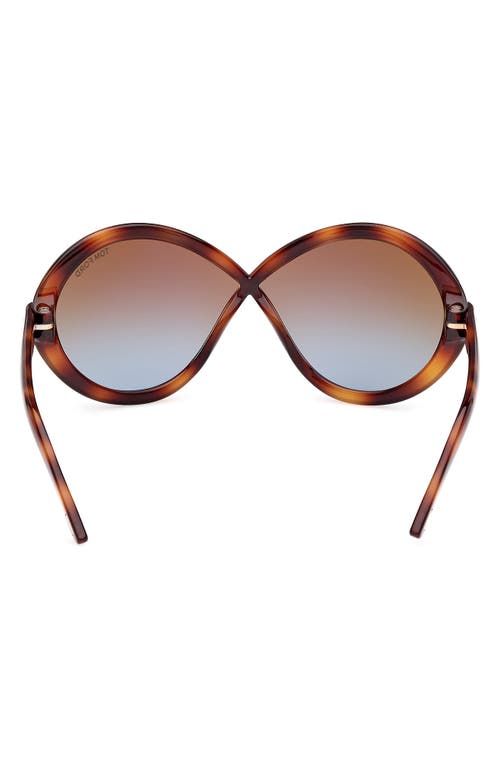 Tom Ford 68mm Gradient Butterfly Sunglasses In Blonde Havana/gradient Brown