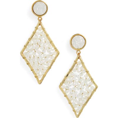Panacea Drusy Crystal Drop Earrings