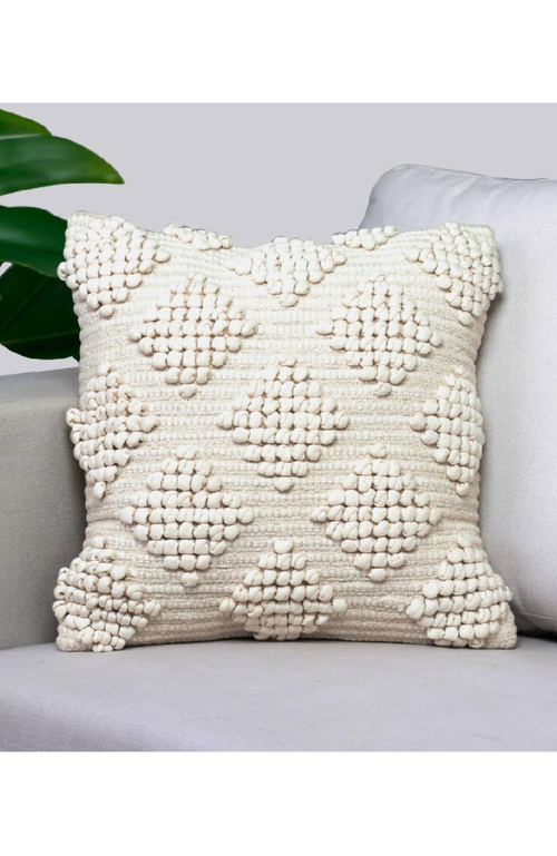 Bit Of Meraki Kunbi Throw Pillow In Natural W/insert