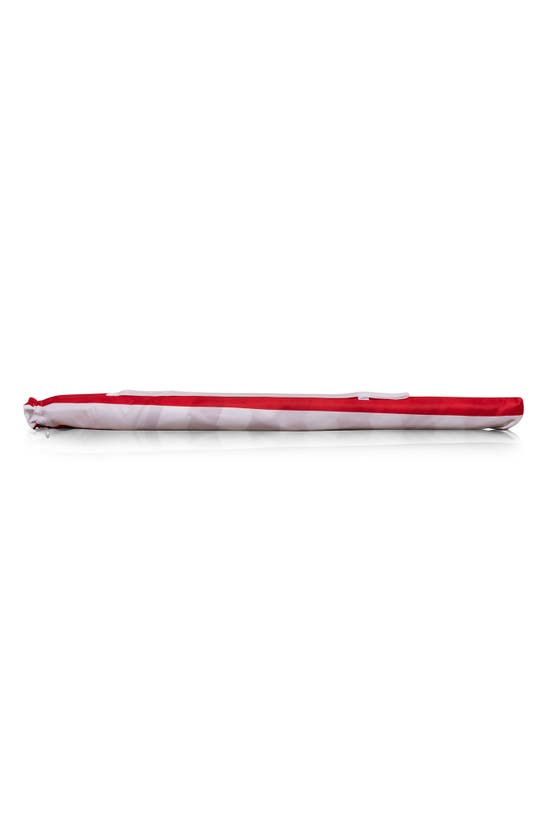 PICNIC TIME PICNIC TIME RED CABANA STRIPE PORTABLE BEACH UMBRELLA