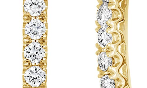 Shop Bony Levy Inside Out Diamond Hoop Earrings In Yellow Gold/diamond